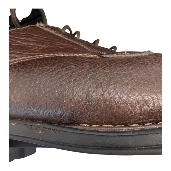 Belvedere Bay Bridge Men's Brown Pebbled Leather Split Toe Oxford Dress Shoes 11 - Picture 7 of 9